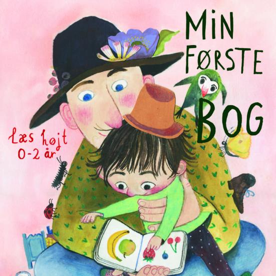 tegning af far der læser med barn